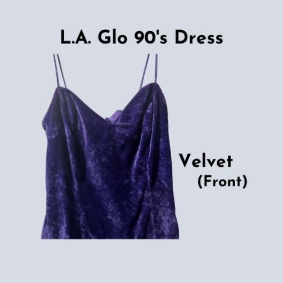 L.A. Glo Purple 90's Dress - Picture 2 of 3